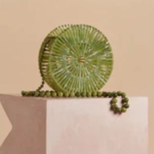 Cult Gaia acrylic Luna crossbody jade